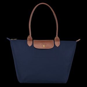 Navy Blue Longchamp Le Pliage Bag (Small-Long)